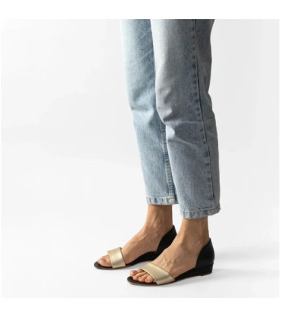 Maciejka Czarne/Złote 01971-46/00-5 (MA346-b) sandals