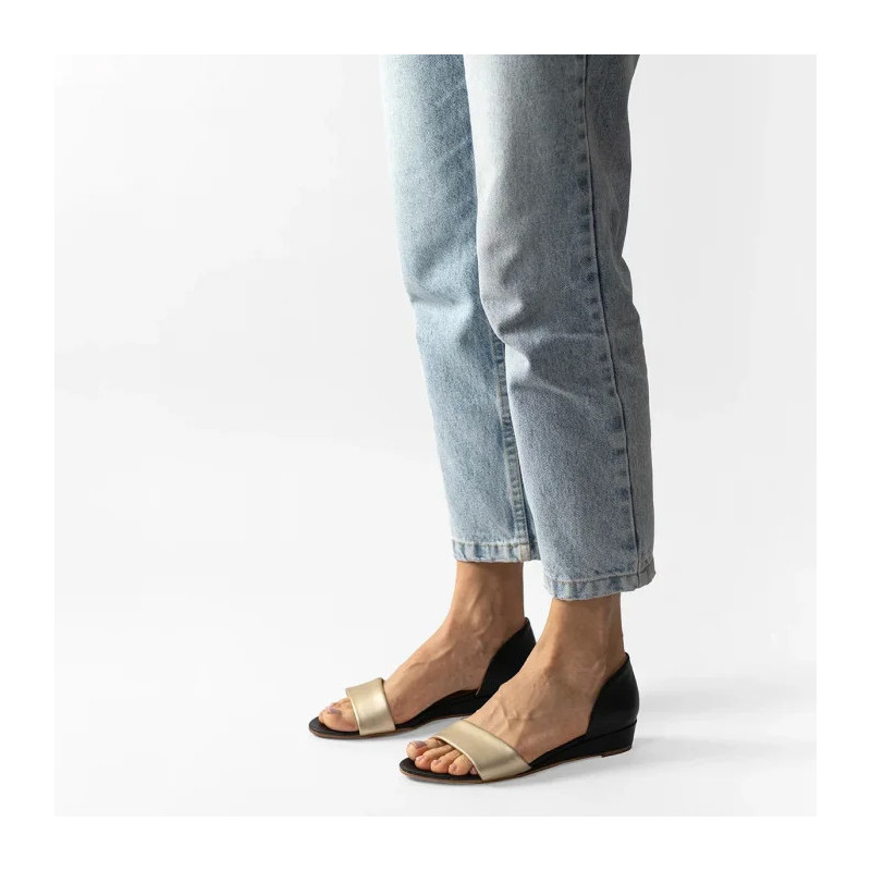 Maciejka Czarne/Złote 01971-46/00-5 (MA346-b) sandales