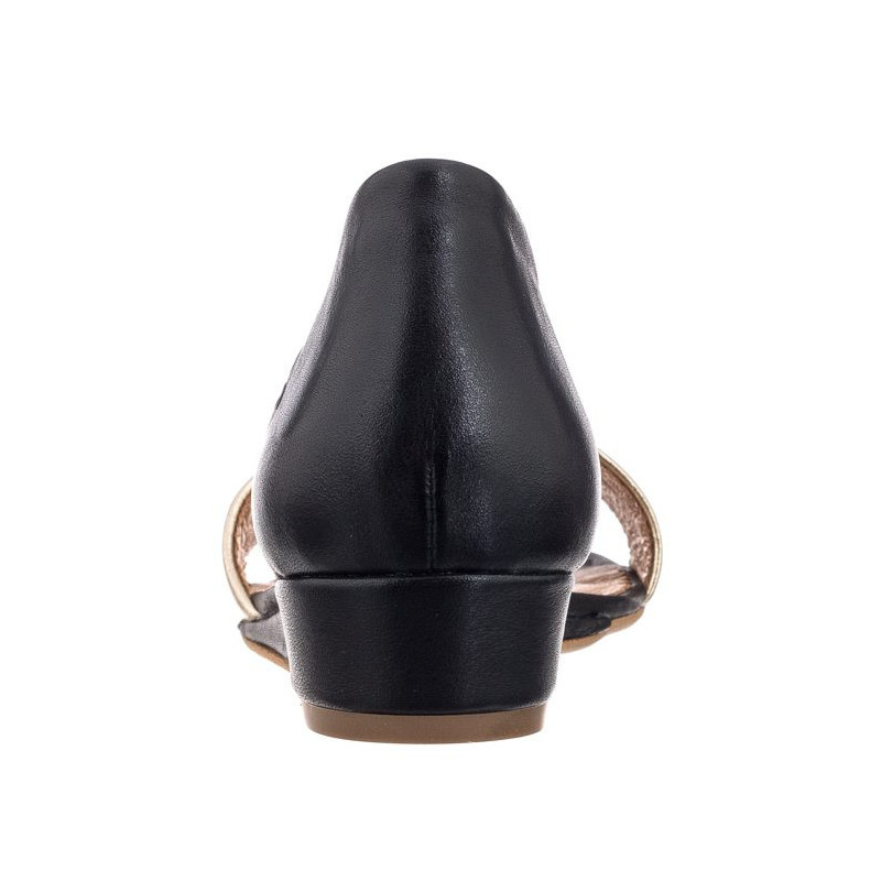 Maciejka Czarne/Złote 01971-46/00-5 (MA346-b) sandales