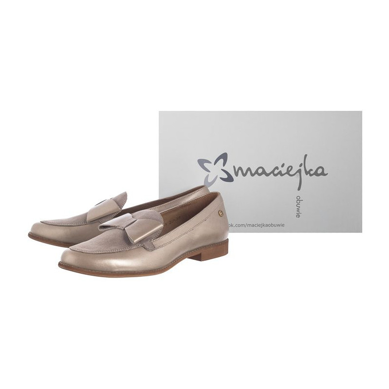 Maciejka Beżowe/Złote 04099-25/00-1 (MA545-a) batai