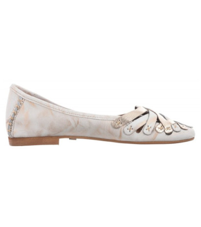 Maciejka Beżowe/Złote 01358-22/00-0 (MA563-k) balerīnas