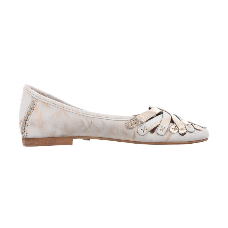 Maciejka Beżowe/Złote 01358-22/00-0 (MA563-k) balerīnas