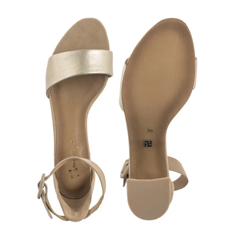 Maciejka Beżowe+Złoto 04141-51/00-5 (MA489-g) kurpes