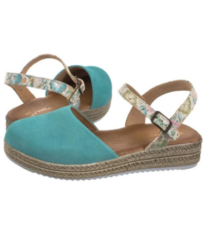 Maciejka Turkusowe w Kwiaty 03065-06/00-5 (MA472-f) sandaalid