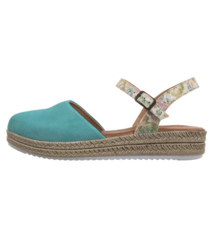 Maciejka Turkusowe w Kwiaty 03065-06/00-5 (MA472-f) sandals