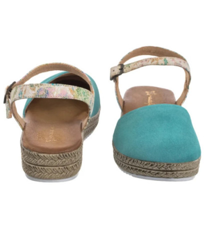 Maciejka Turkusowe w Kwiaty 03065-06/00-5 (MA472-f) sandalai