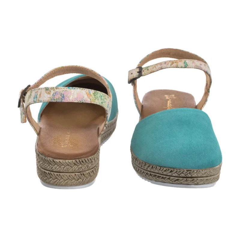 Maciejka Turkusowe w Kwiaty 03065-06/00-5 (MA472-f) sandals