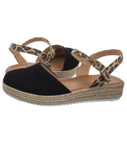 Maciejka Czarne w Panterkę 03065-20/00-5 (MA472-g) sandales