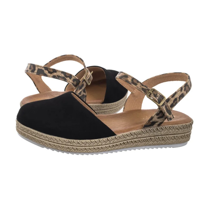 Maciejka Czarne w Panterkę 03065-20/00-5 (MA472-g) sandals