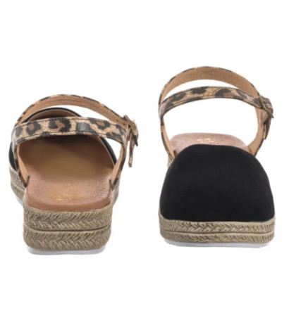 Maciejka Czarne w Panterkę 03065-20/00-5 (MA472-g) sandals