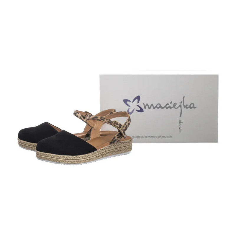 Maciejka Czarne w Panterkę 03065-20/00-5 (MA472-g) sandalai