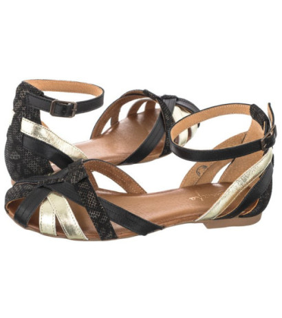 Maciejka Czarne/Złote 01924-46/00-5 (MA600-e) sandals