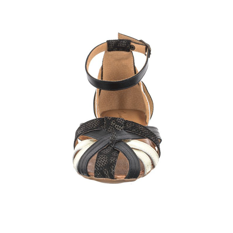 Maciejka Czarne/Złote 01924-46/00-5 (MA600-e) sandales