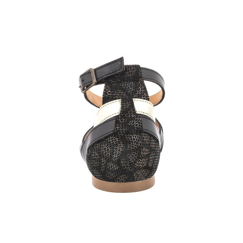 Maciejka Czarne/Złote 01924-46/00-5 (MA600-e) sandales