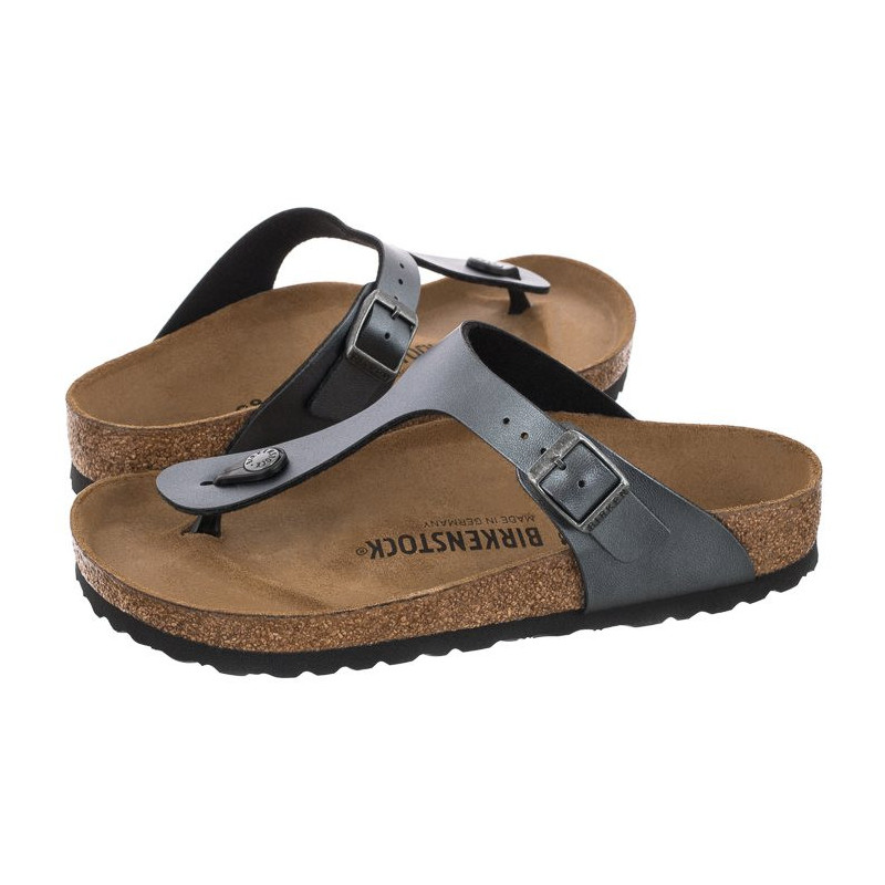 Birkenstock Gizeh BS Metallic Black 1021428 (BK114-b) šlepetės