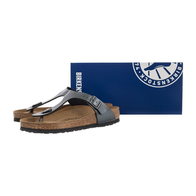 Birkenstock Gizeh BS Metallic Black 1021428 (BK114-b) šlepetės
