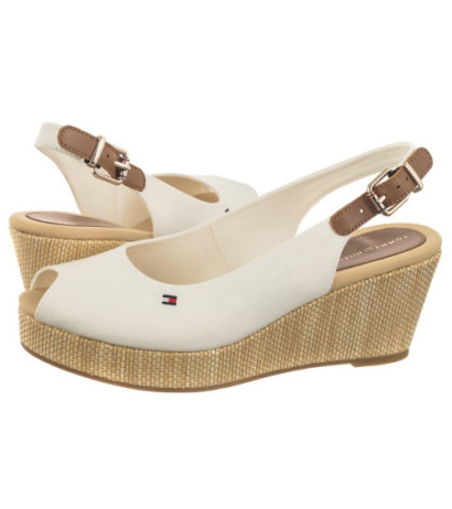Tommy Hilfiger Iconic Elba Sling Back Wedge FW0FW04788 YBL Ecru (TH122-f) kingad