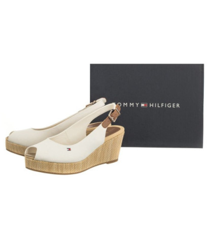 Tommy Hilfiger Iconic Elba Sling Back Wedge FW0FW04788 YBL Ecru (TH122-f) shoes