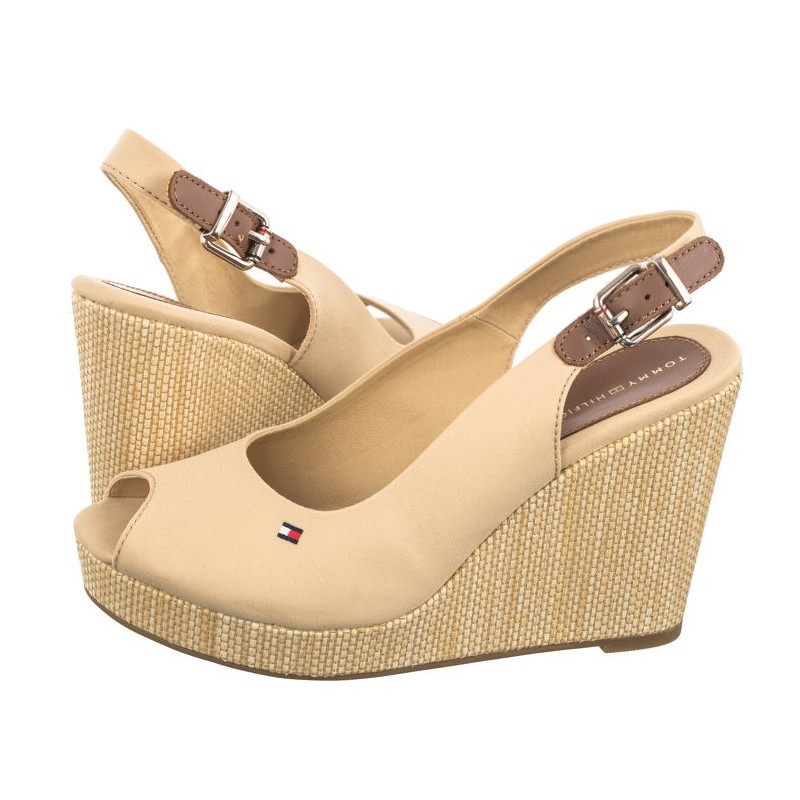 Tommy Hilfiger Iconic Elena Sling Back Wedge FW0FW04789 ACR Harvest Wheat (TH126-e) shoes