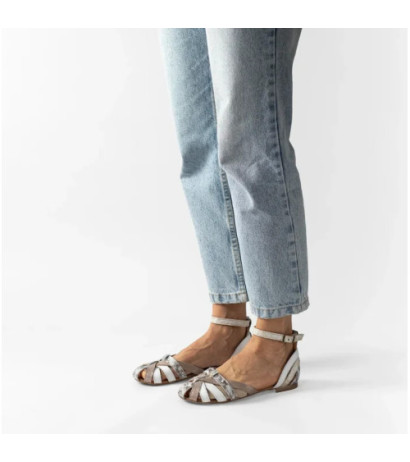 Maciejka Złoto-Białe 01924-48/00-5 (MA600-j) sandales