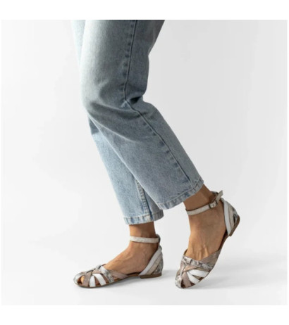 Maciejka Złoto-Białe 01924-48/00-5 (MA600-j) sandales