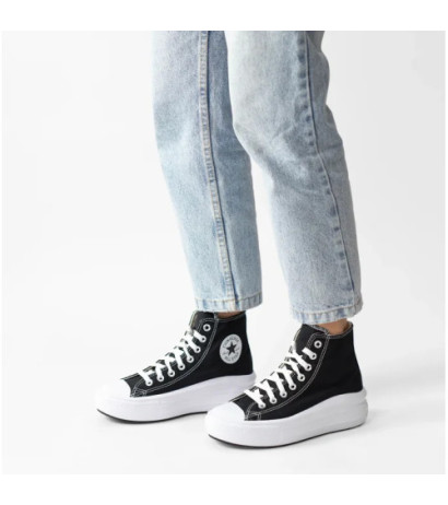 Converse CT All Star Move Hi Black/Natural Ivory/White 568497C (CO448-a) bateliai