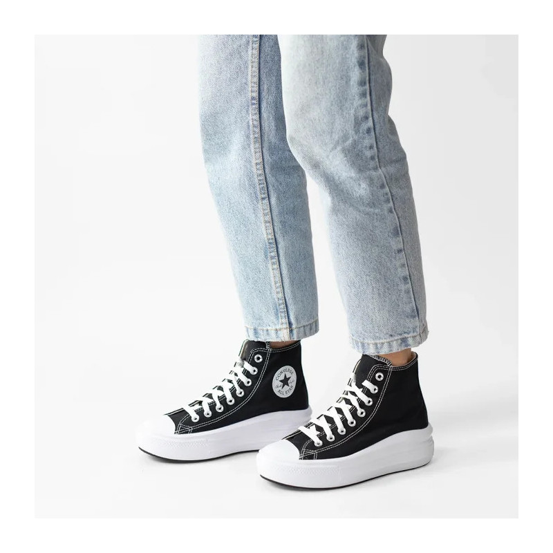 Converse CT All Star Move Hi Black/Natural Ivory/White 568497C (CO448-a) kingad