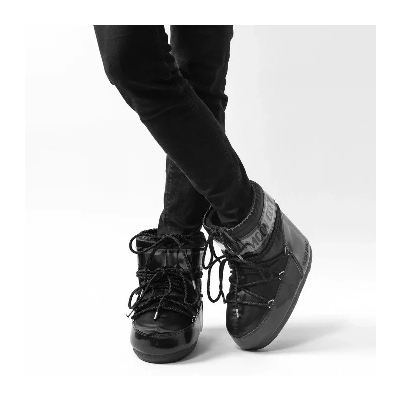 Moon Boot Icon Low Glance Black 1409350 N001 (MB47-a) kurpes