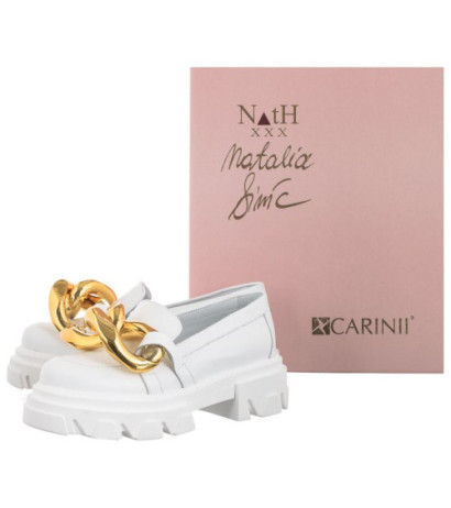 Carinii Białe B5976-I81-000-000-E33 (CI572-b) kurpes