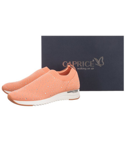 Caprice Różowe 9-24700-26 675 Peach Knit (CP254-b) sporta apavi