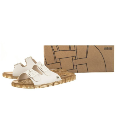 Melissa Wide AD 32950/53843 White/Rice Husk (ML179-b) Women's Shoes/Flip Flops