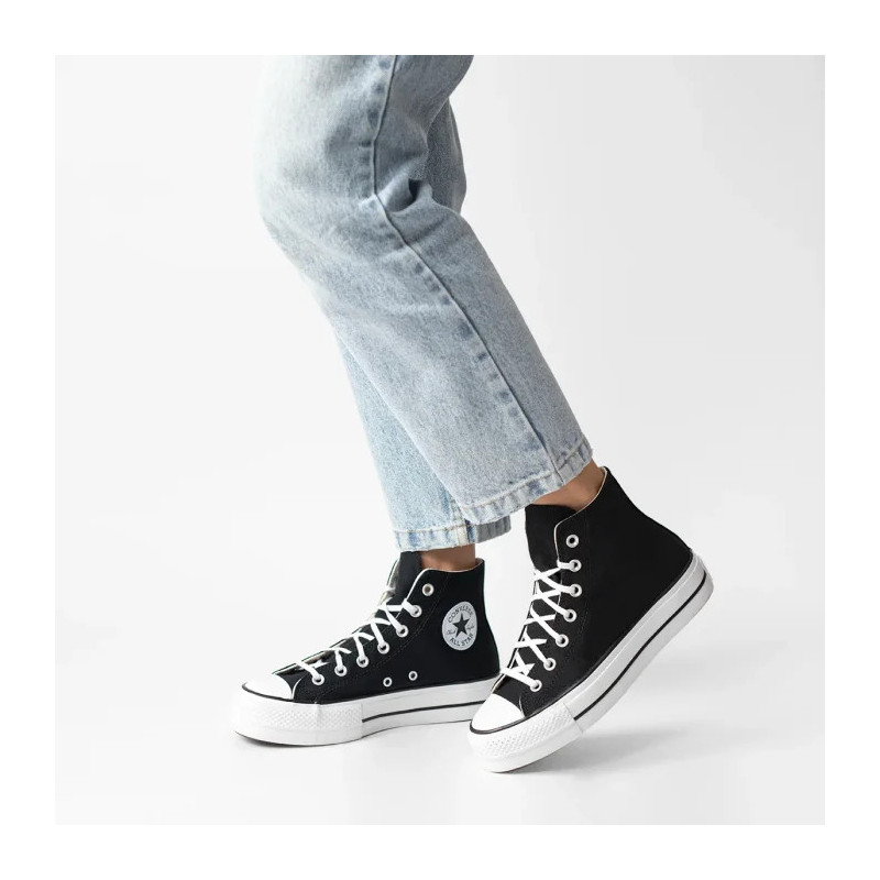 Converse CT All Star Lift Hi Black/White 560845C (CO468-b) apavi