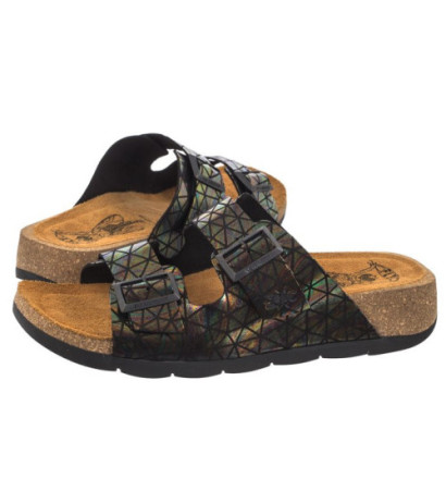 FLY London Caja Fantasy Black Petrol P144721011 (FL344-c) Moteriški batai/šlepetės