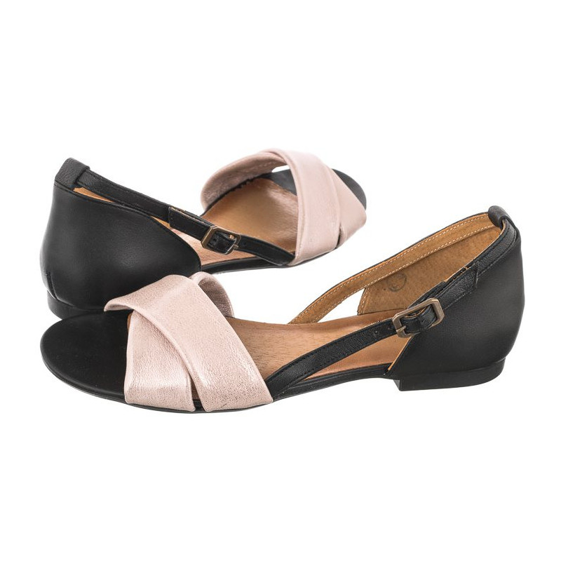 Maciejka Czarne/Różowe 04614-15/00-5 (MA732-a) sandals