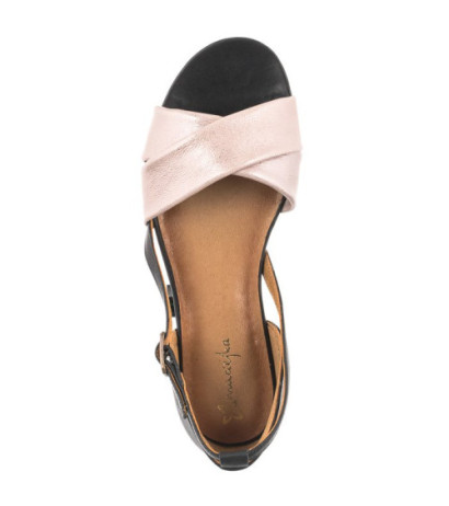 Maciejka Czarne/Różowe 04614-15/00-5 (MA732-a) sandals