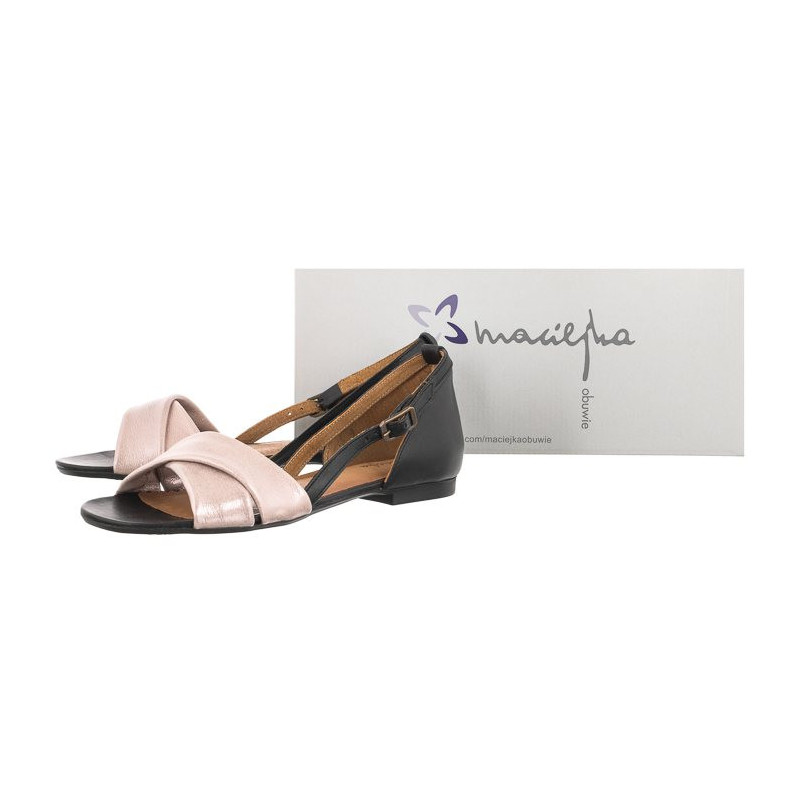 Maciejka Czarne/Różowe 04614-15/00-5 (MA732-a) sandals