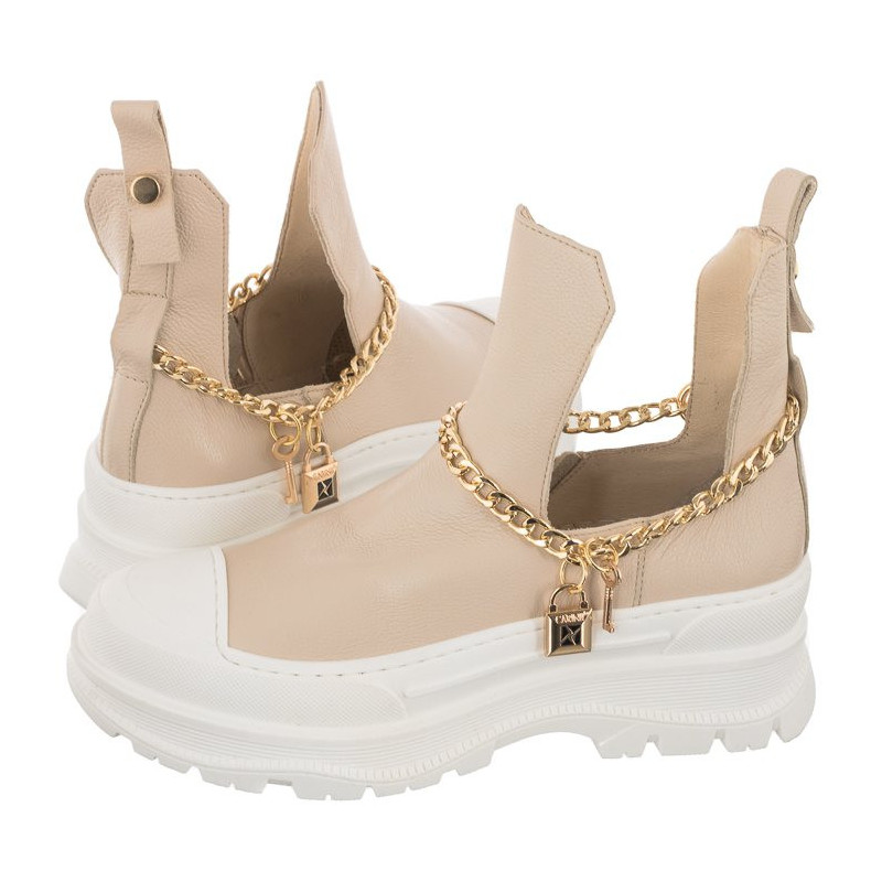 Carinii Beżowe B7367-R25-000-000-E53 (CI593-a) kurpes