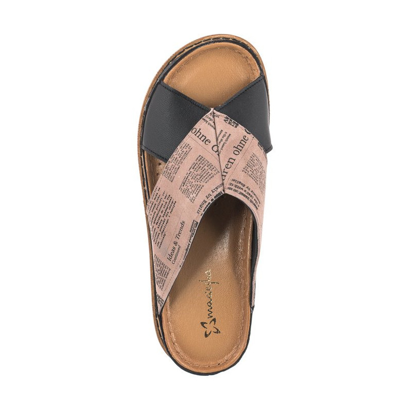 Maciejka Czarne/Brązowe 04986-01/00-0 (MA769-a) Sieviešu apavi/Flip Flops