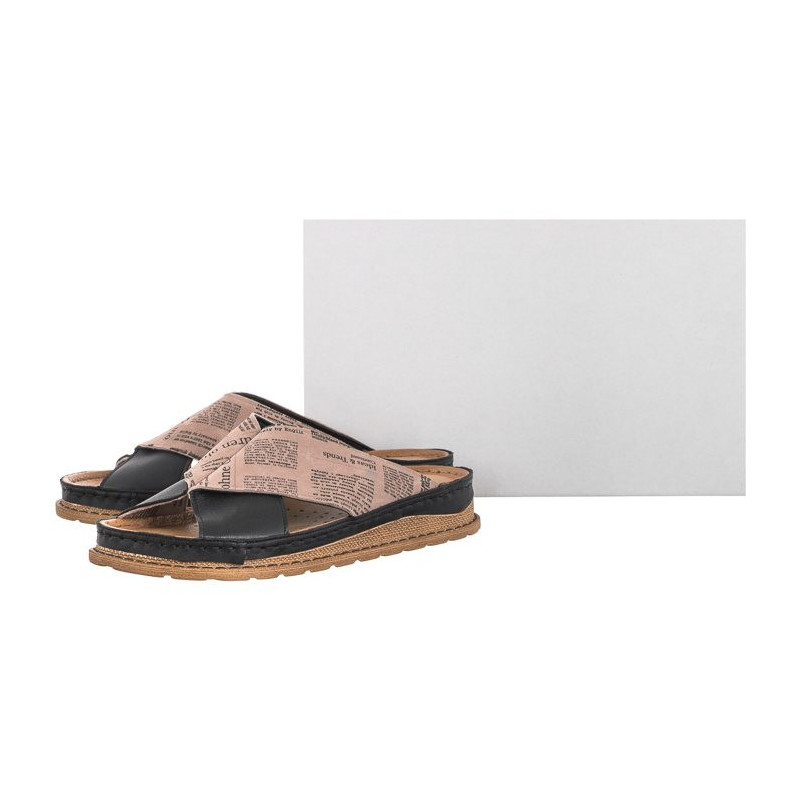 Maciejka Czarne/Brązowe 04986-01/00-0 (MA769-a) Sieviešu apavi/Flip Flops