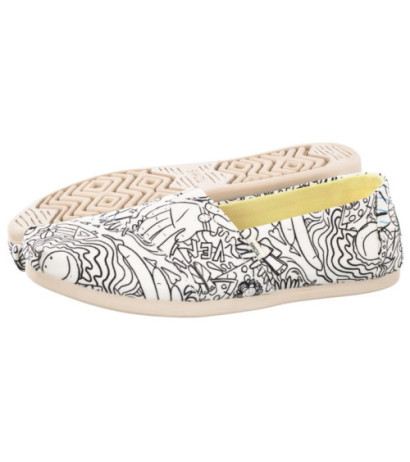 Toms Alpargata White Coloring Book Print 10016257 (TS18-a) kurpes