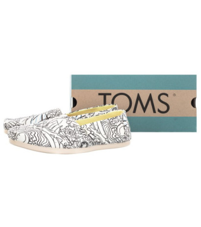Toms Alpargata White Coloring Book Print 10016257 (TS18-a) kurpes