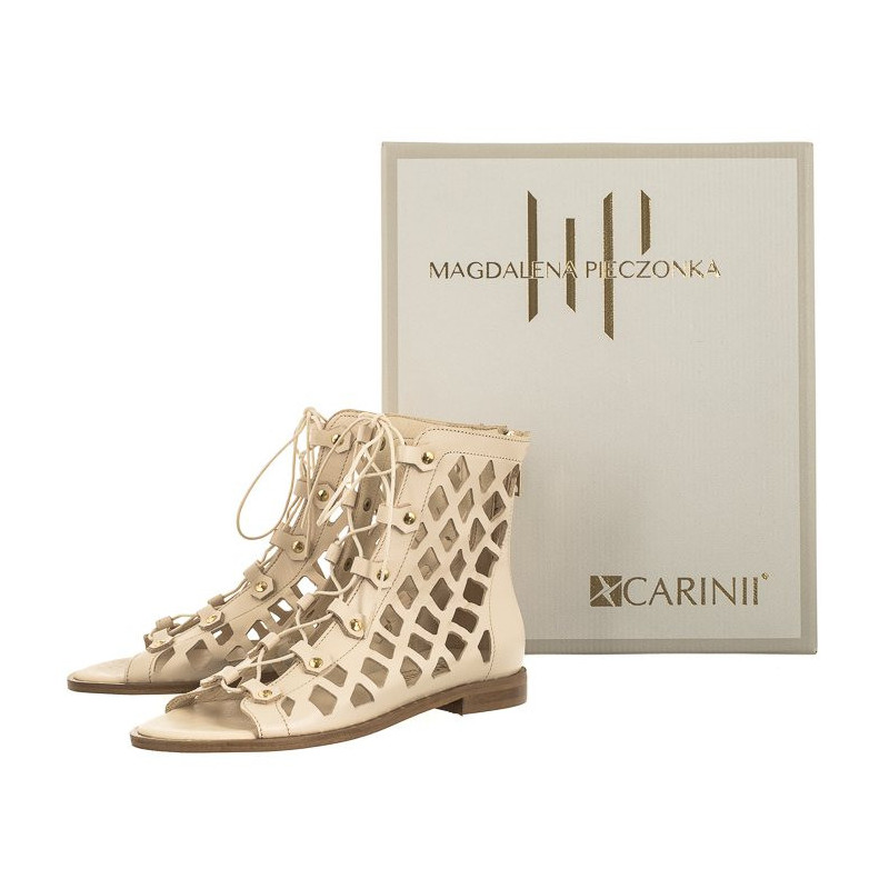 Carinii Beżowe B7317-R53-000-000-000 (CI602-b) sandals