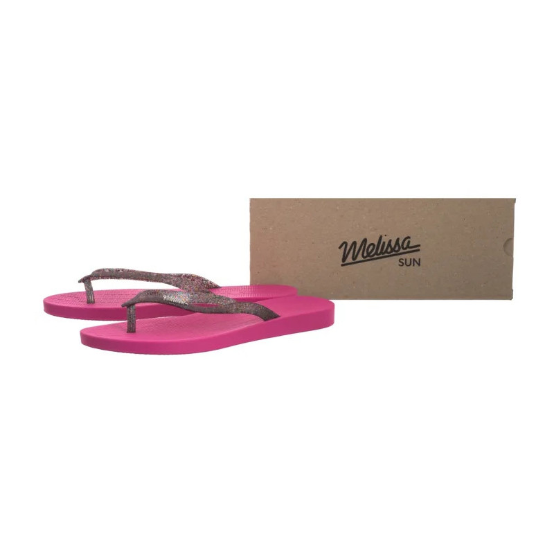 Melissa Sun Flip Flop AD 33493/54085 Pink/Clear Glitter (ML212-d) flip flops