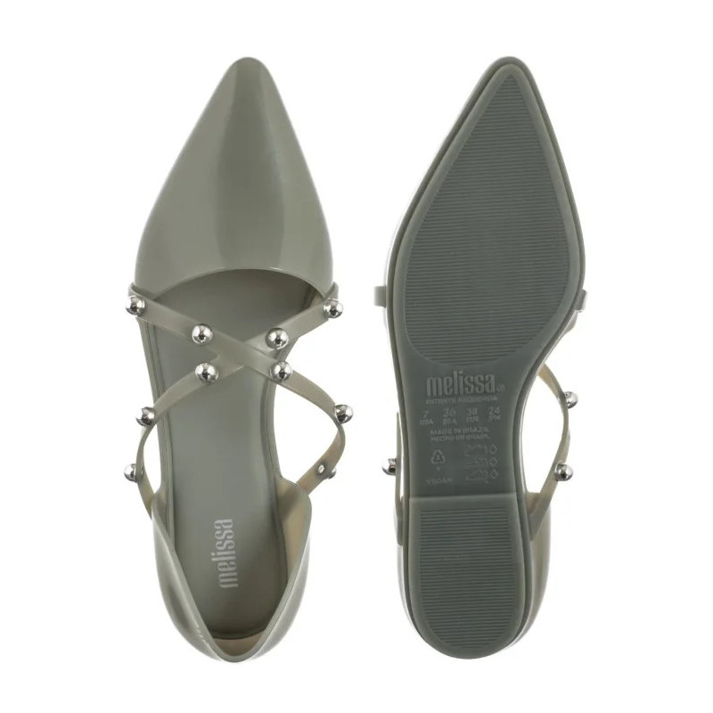 Melissa Pointy Stripe AD 33321/50857 Green/Silver  (ML206-c) sandales