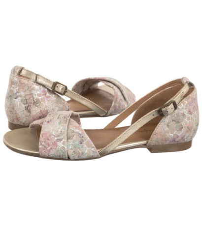 Maciejka Beżowe w Kwiatki 04614-22/00-5 (MA732-g) sandales