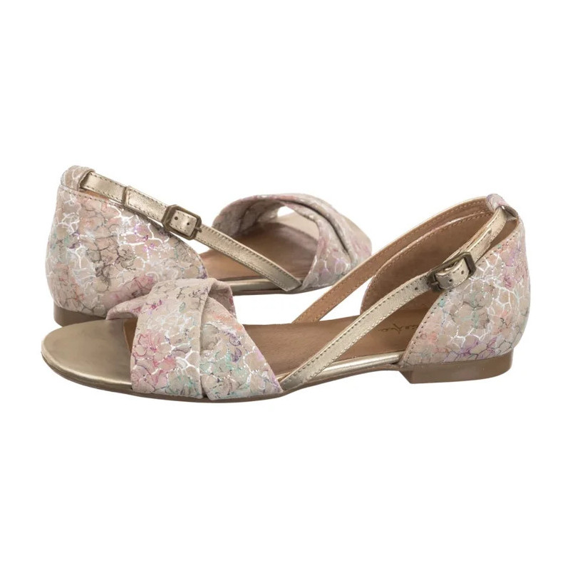 Maciejka Beżowe w Kwiatki 04614-22/00-5 (MA732-g) sandals