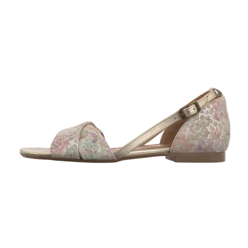 Maciejka Beżowe w Kwiatki 04614-22/00-5 (MA732-g) sandals