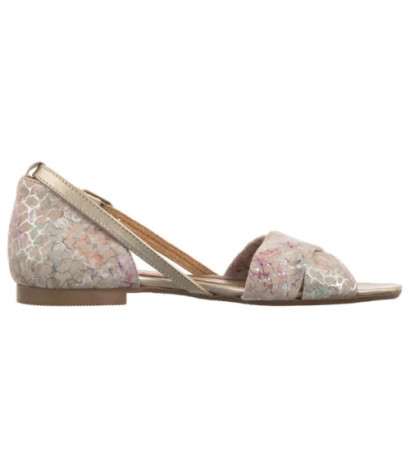 Maciejka Beżowe w Kwiatki 04614-22/00-5 (MA732-g) sandals