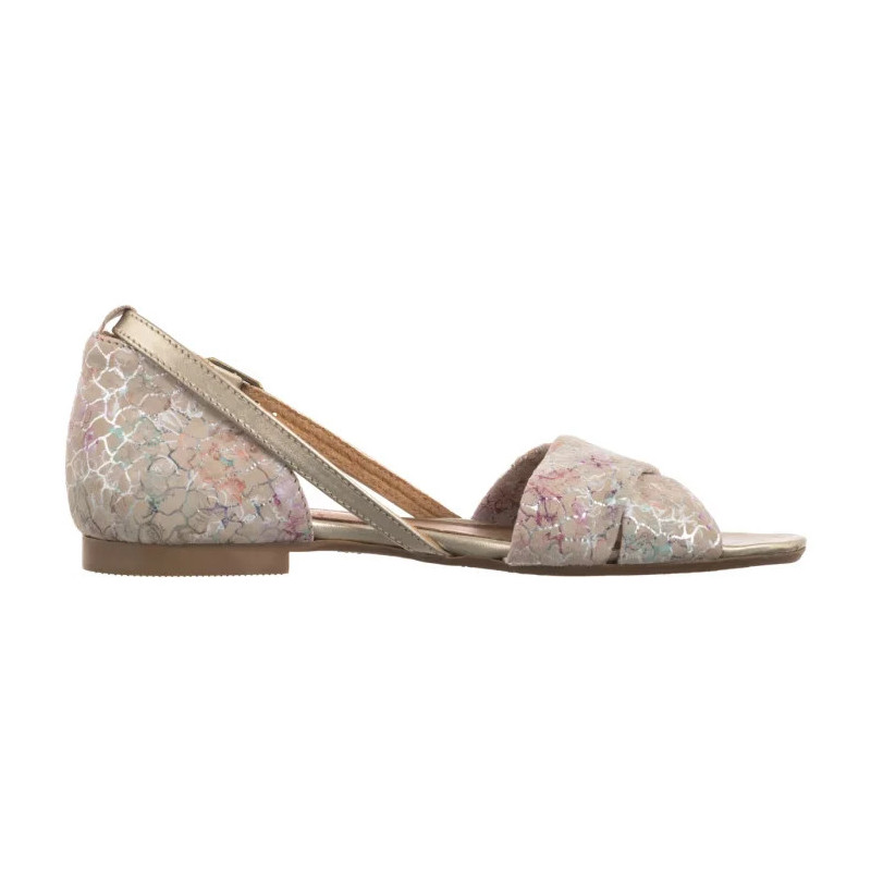 Maciejka Beżowe w Kwiatki 04614-22/00-5 (MA732-g) sandals