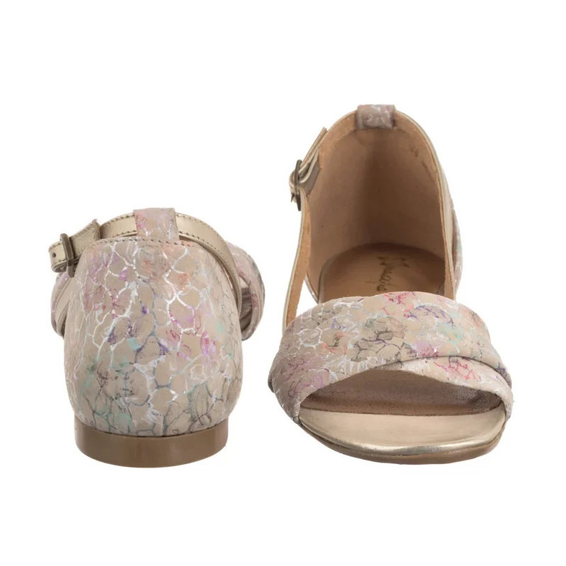 Maciejka Beżowe w Kwiatki 04614-22/00-5 (MA732-g) sandals